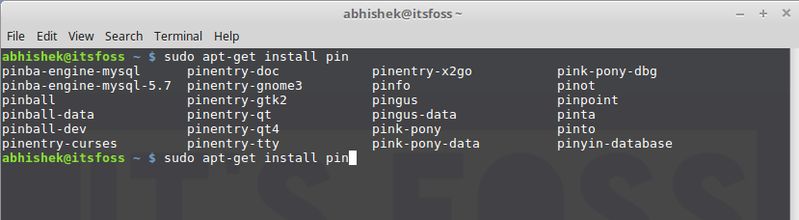 install packages in command line linux