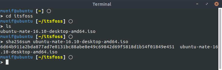 Generating SHA256 Checksum for UbuntuMATE iso