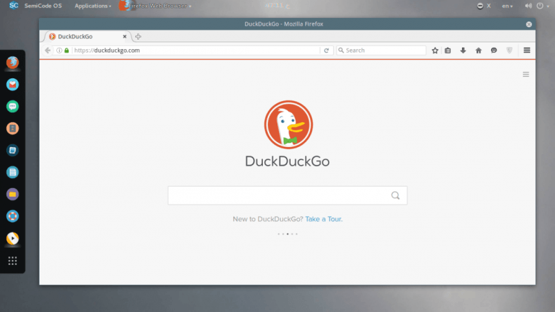 DuckDuckGO as the Default Search Engine in SemiCode OS