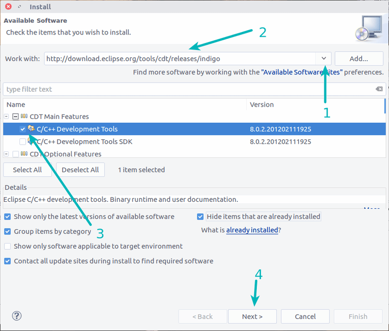 Configure Eclipse for C++ development in Ubuntu Linux