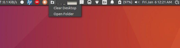 clear desktop - best indicators for ubuntu 16.04