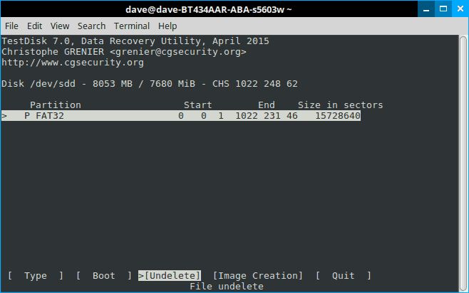 How to recover deleted files in Linux using TestDisk