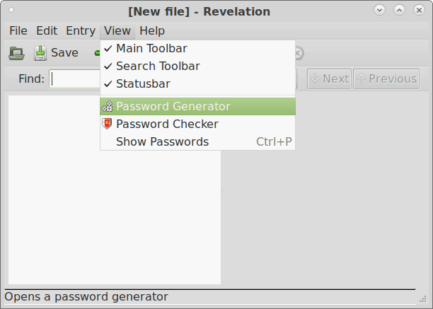 Revelation - path to Password Generator 