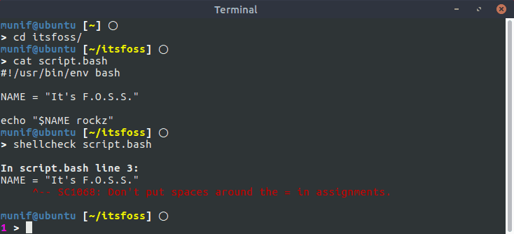 ShellCheck Command-line interface