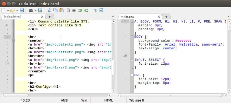 Meet CudaText: A Cross-Platform Open Source Code Editor