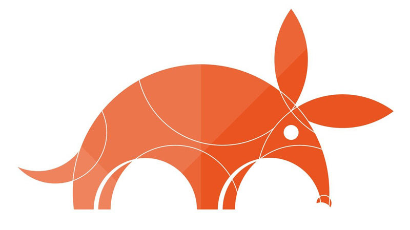 Ubuntu 17.10 Artful Aardvark mascot