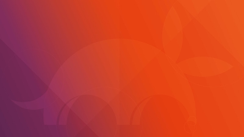 Ubuntu 17.10 default background with Aardvark mascot