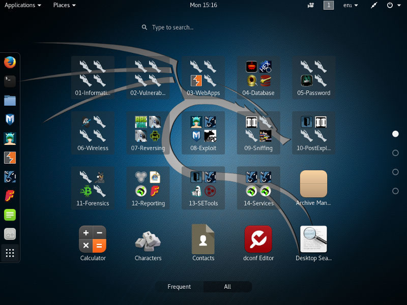 Kali Linux Review: Application Menu