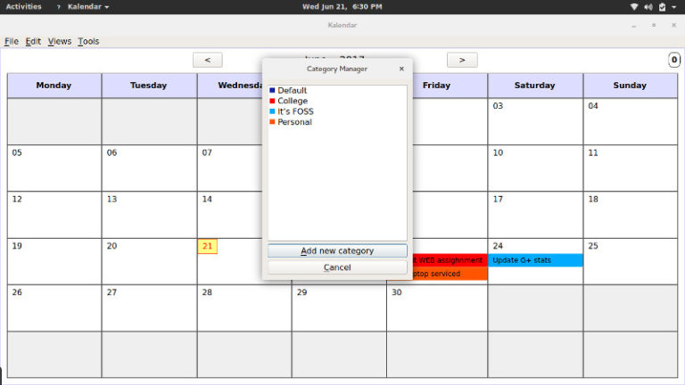 Kalendar: A Minimal Calendar App for Linux