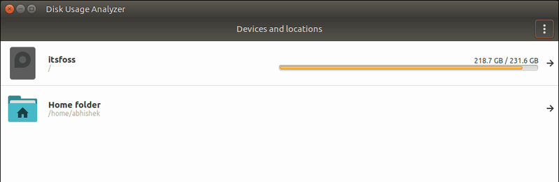 Check free disk space on Ubuntu