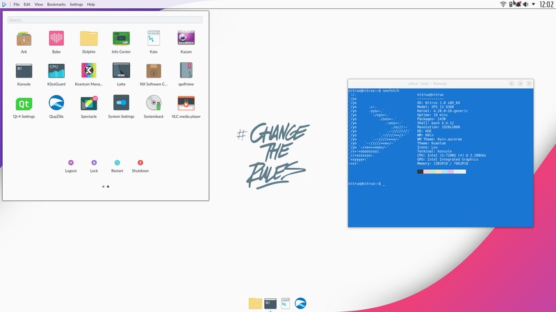 Nitrux Linux desktop Screenshots