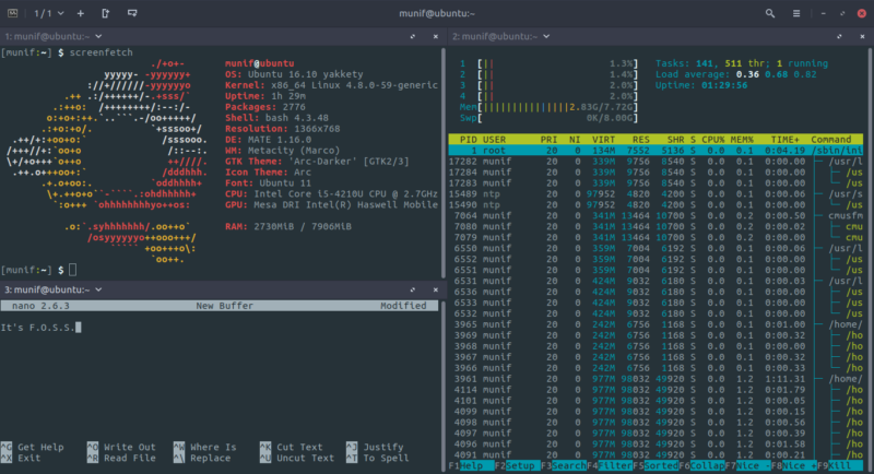 Tilix Interface