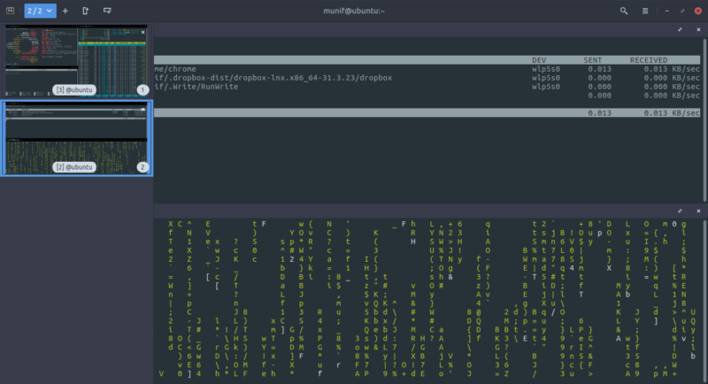 Tilix with Multiple Sessions