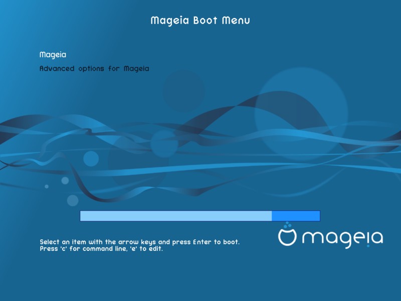 Mageia 6 Boot Screen