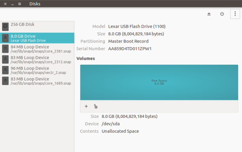 Format USb disk correctly in Ubuntu