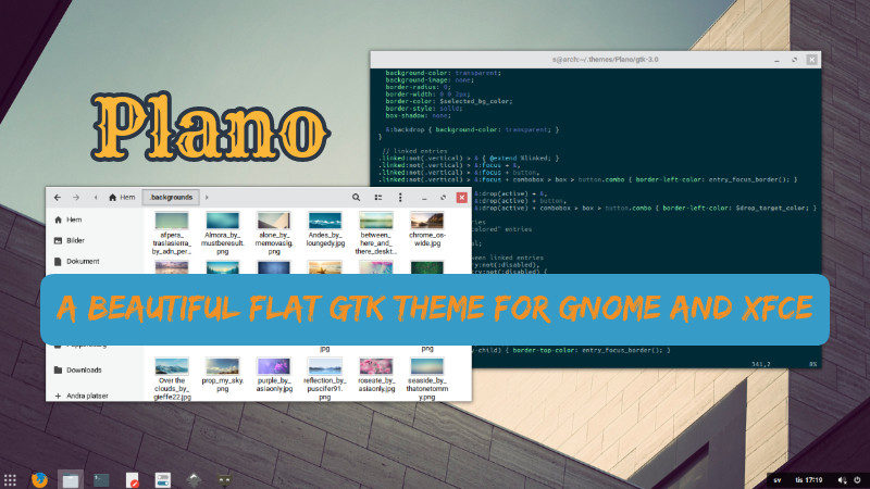 Plano beautiful flat GTK theme for GNOME and Xfce in Linux