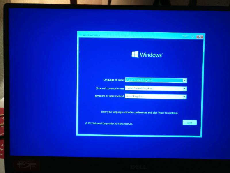 Booting Windows 10 USB