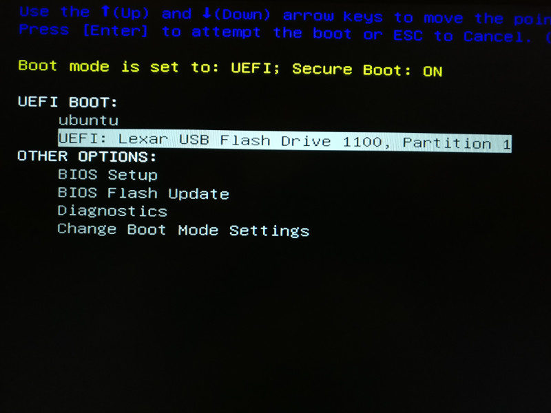Booting Windows 10 USB