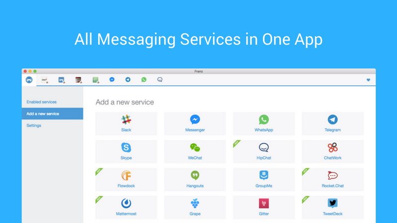Franz Messenger brings multiple chat services into one app 