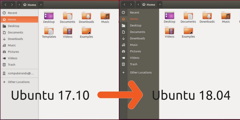 New Nautilus interface in Ubuntu 18.04