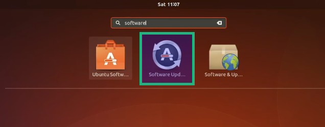 Software Updater in Ubuntu 17.10
