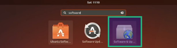 Software and Updates in Ubuntu 17.10