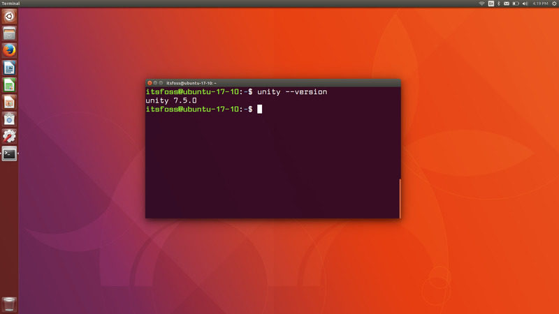 Using Unity in Ubuntu 17.10