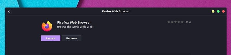 Firefox Ubuntu Software Center