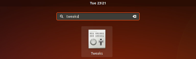 GNOME Tweaks tool in Ubuntu 17.10