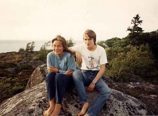 Linus Torvalds with sister Sara Torvalds