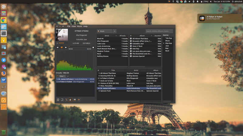 Sayonara music player desktop integration