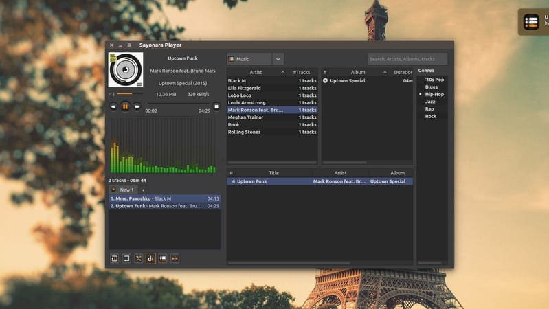 Sayonara Music Player for Linux