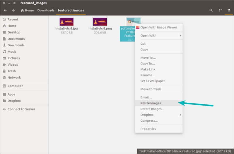 Resize Images with Right Click on Ubuntu and Other Linux Distributions  [Quick Tip]