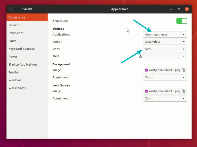 Using the new Ubuntu Community Theme