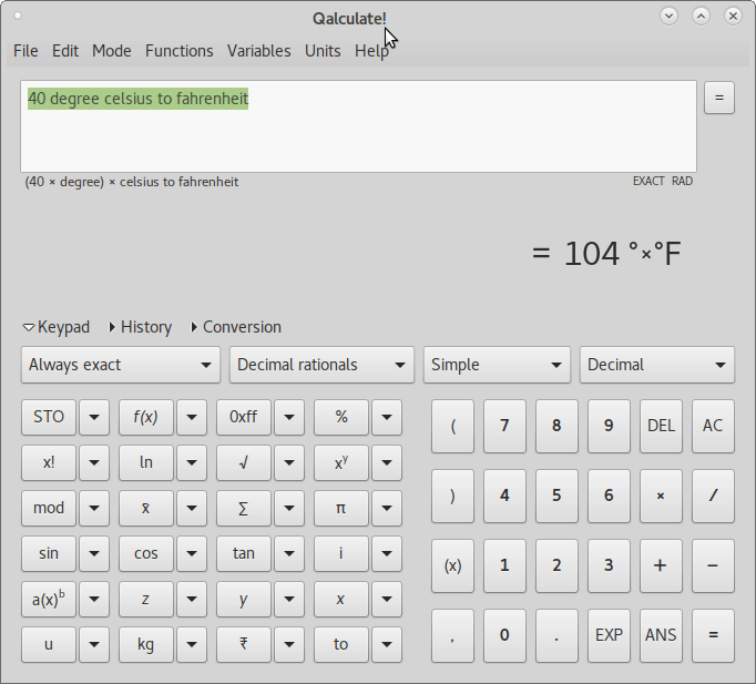 conversion from celcius degrees to fahreneit