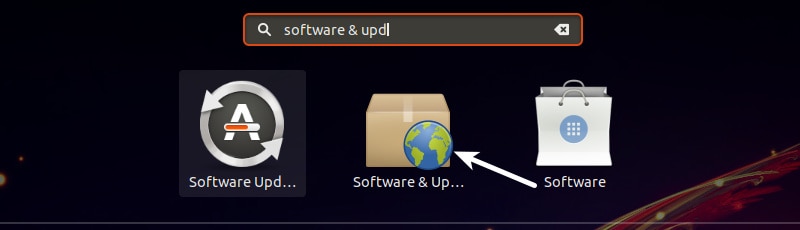 Software & Updates in Ubuntu GNOME