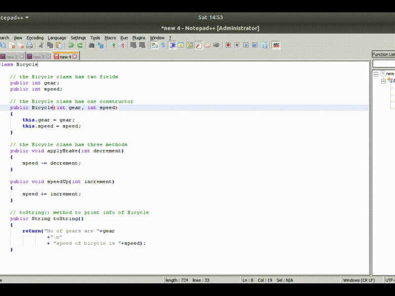 Notepad++ feature