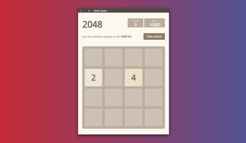 2048 Game in Ubuntu Linux