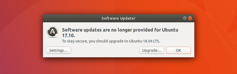 Ubuntu 17.10 is not supported anymore