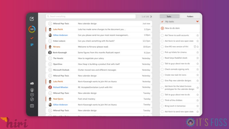 Hiri email client review