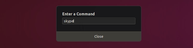 Alt+F2 to run commands in Ubuntu