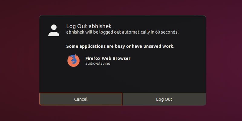 Log Out Ubuntu