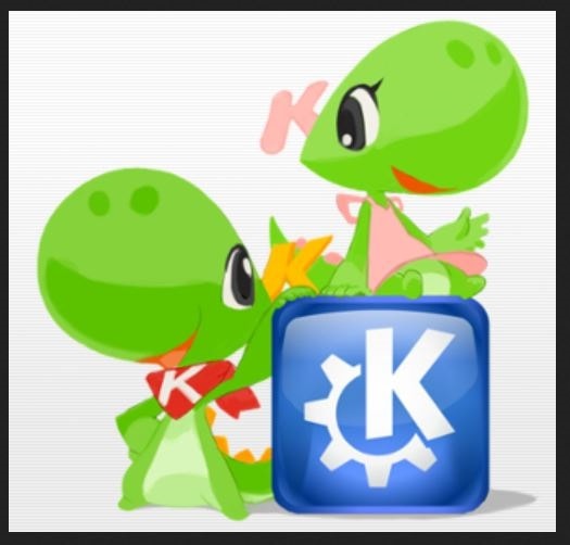 Konqi is KDE's mascot. Katie is his girlfriend and mascot of KDE women's project.