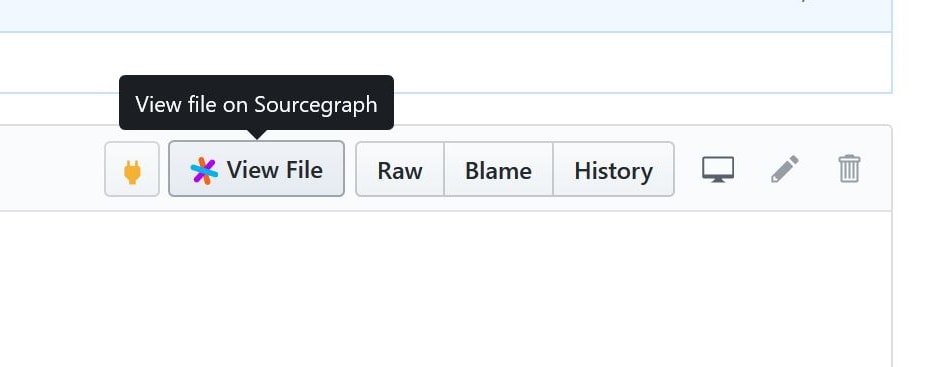 Sourcegraph extension on GitHub