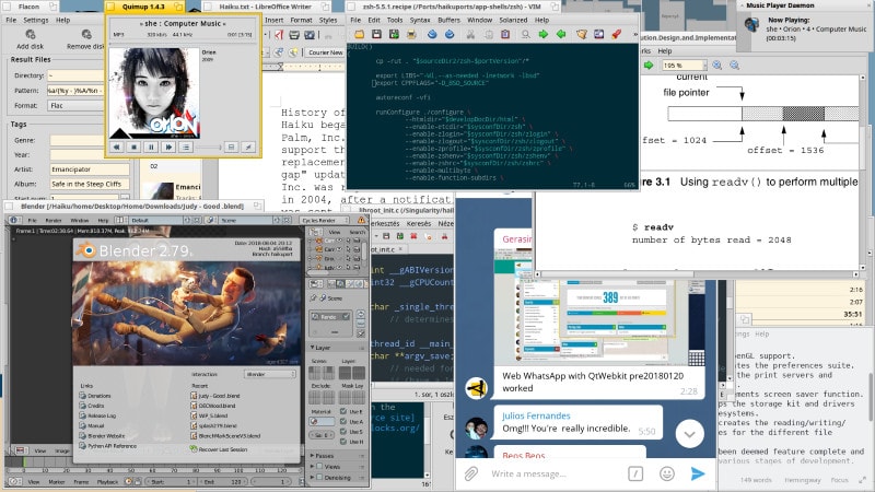 Haiku OS desktop screenshot