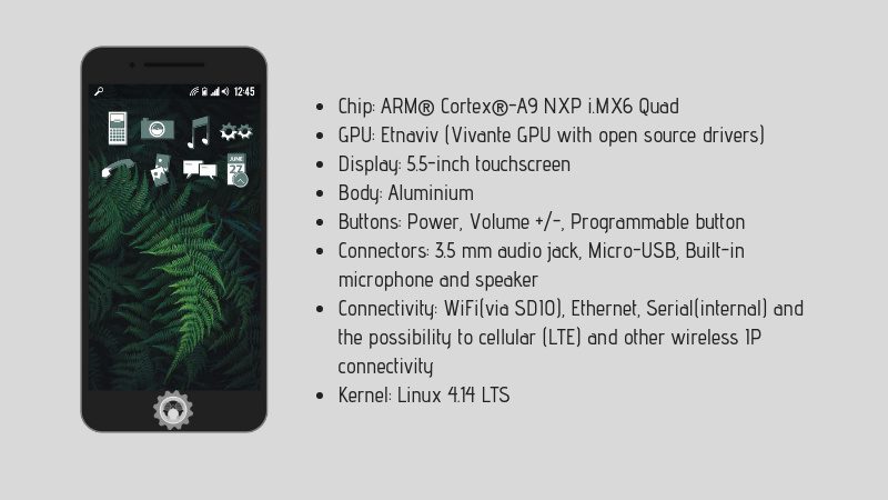Specifications for Necuno Linux based Smartphones
