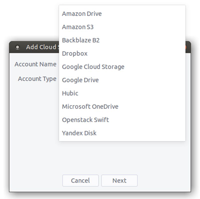 Cloud storage support in Polo file manager