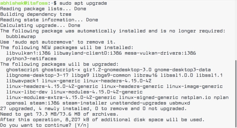 Update Ubuntu Linux via Command Line