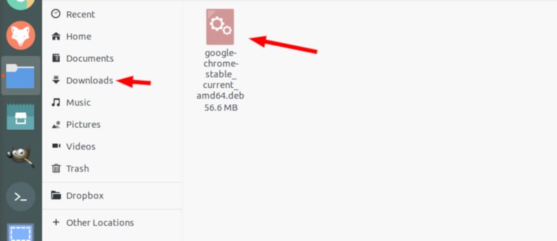 Google Chrome deb file on Ubuntu