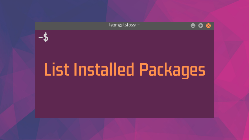 List installed Packages